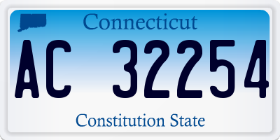 CT license plate AC32254