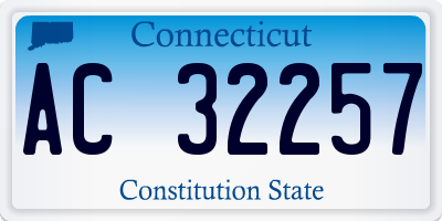 CT license plate AC32257
