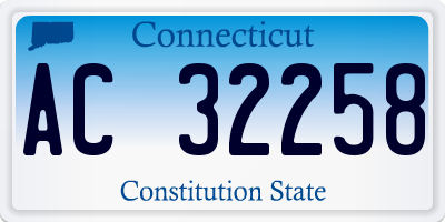 CT license plate AC32258