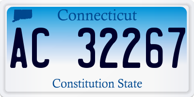 CT license plate AC32267