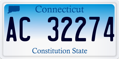 CT license plate AC32274