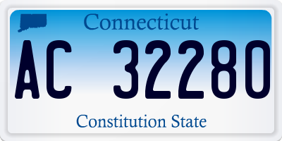 CT license plate AC32280