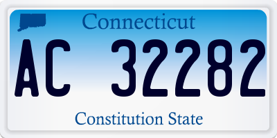 CT license plate AC32282