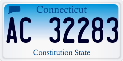 CT license plate AC32283