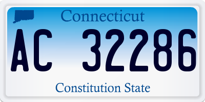 CT license plate AC32286