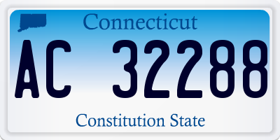 CT license plate AC32288