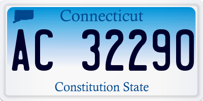 CT license plate AC32290