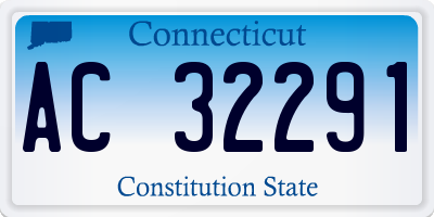 CT license plate AC32291