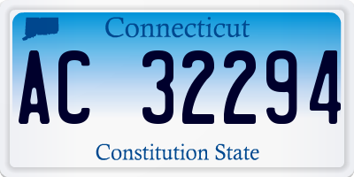CT license plate AC32294