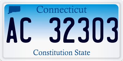 CT license plate AC32303