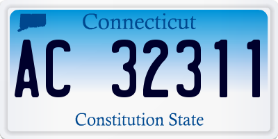 CT license plate AC32311
