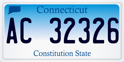 CT license plate AC32326