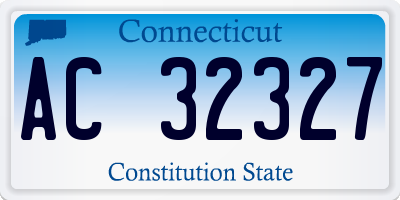 CT license plate AC32327