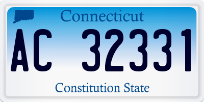 CT license plate AC32331