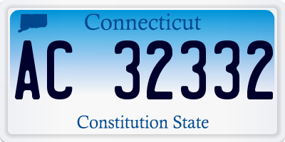 CT license plate AC32332
