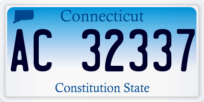 CT license plate AC32337