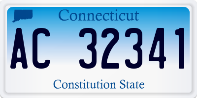 CT license plate AC32341