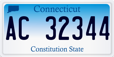 CT license plate AC32344
