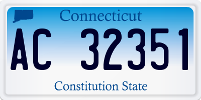CT license plate AC32351