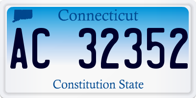 CT license plate AC32352