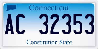 CT license plate AC32353
