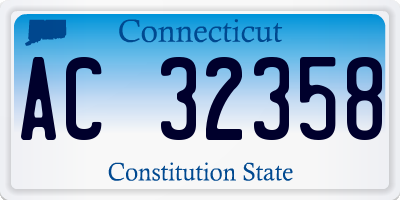 CT license plate AC32358