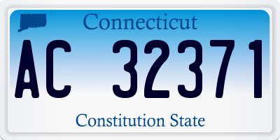 CT license plate AC32371
