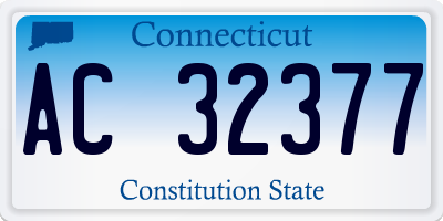CT license plate AC32377