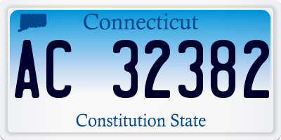CT license plate AC32382