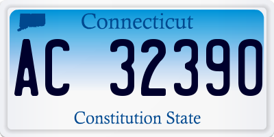 CT license plate AC32390