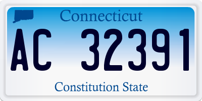 CT license plate AC32391