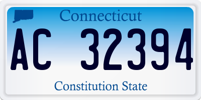 CT license plate AC32394
