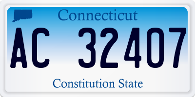 CT license plate AC32407
