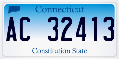 CT license plate AC32413