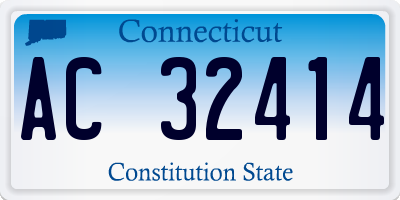 CT license plate AC32414