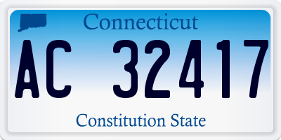CT license plate AC32417