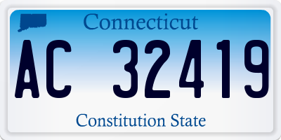CT license plate AC32419
