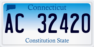 CT license plate AC32420