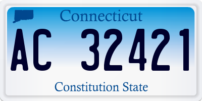 CT license plate AC32421