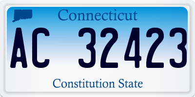 CT license plate AC32423