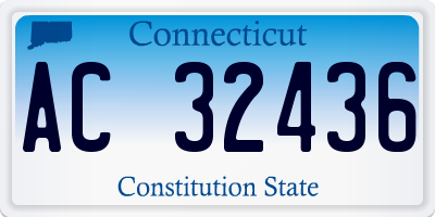 CT license plate AC32436