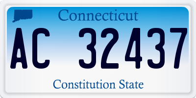 CT license plate AC32437