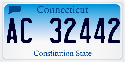 CT license plate AC32442
