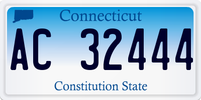 CT license plate AC32444