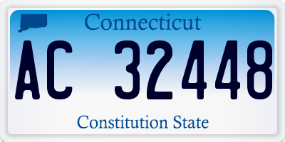 CT license plate AC32448