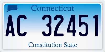 CT license plate AC32451