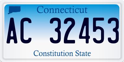 CT license plate AC32453