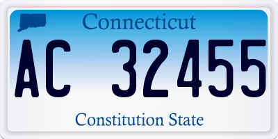 CT license plate AC32455