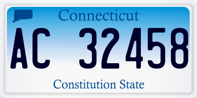 CT license plate AC32458