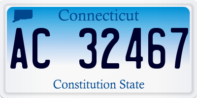 CT license plate AC32467